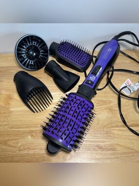 The Knot Dr by Conair All-in-One Dryer Brush 5 Attachments Hair Styling Beauty
